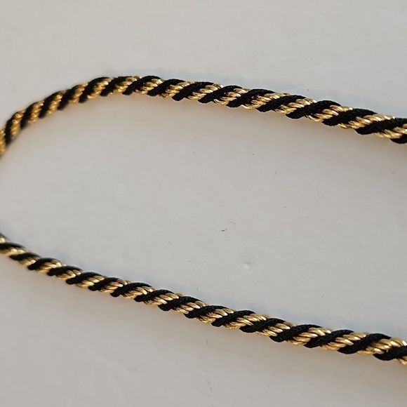 TRIFARI 30" Goldtone & Black Cord Rope Necklace - Picture 3 of 7